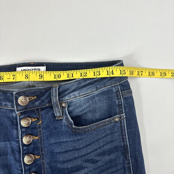 Vigoss Jeans Womens 29 Blue Bootcut Stretch High Rise Exposed Button Fly Lana - Picture 12 of 16